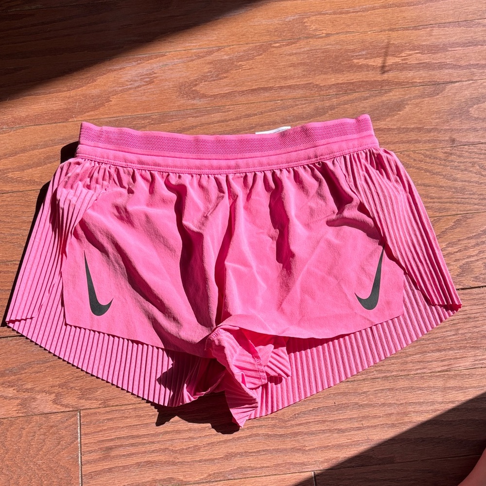 Pink Nike aeroswift shorts womens xs